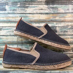 Toni Pons Espadrille Loafer Mens Dallas Size 11 Blue Fabric Casual Slip On Shoes